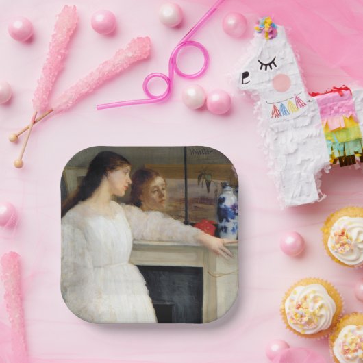 James Whistler - Symfonie in White No. 2 Papieren Bordje (Feest)