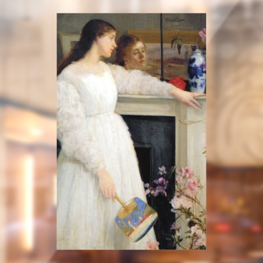 James Whistler - Symfonie in White No. 2 Raamsticker (Vel 2)