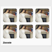 James Whistler - Symfonie in White No. 2 Vierkante Sticker (Vel)