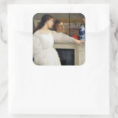 James Whistler - Symfonie in White No. 2 Vierkante Sticker (Tas)