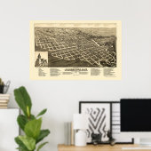 Jamestown, ND Panoramic Map - 1883 Poster (Thuiskantoor)