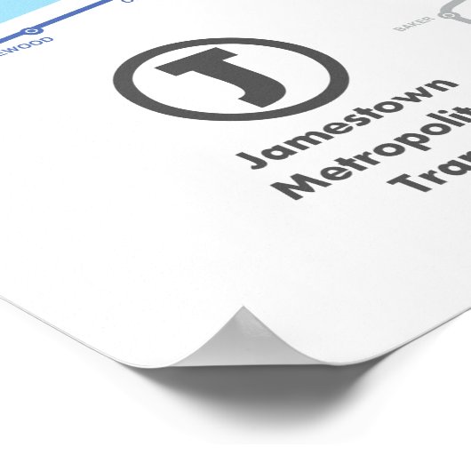 Jamestown Subway Map Poster (14 x 11) (Hoek)