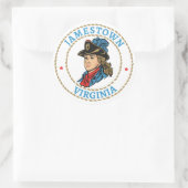Jamestown Virginia Colonial Ronde Sticker (Tas)