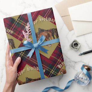jamie en poppy groen geruit cadeaupapier