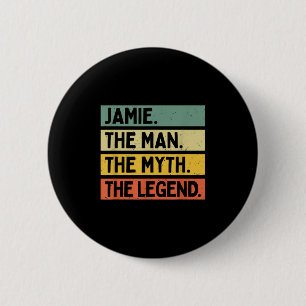 Jamie het Man De mythe De legende Funny Personaliz Ronde Button 5,7 Cm