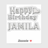 Jamila Happy Birthday Autocollants (Feuille)