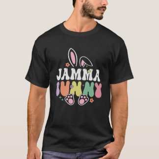 Jamma Bunny Women Easter Day Rabbit Grandma Family T-shirt