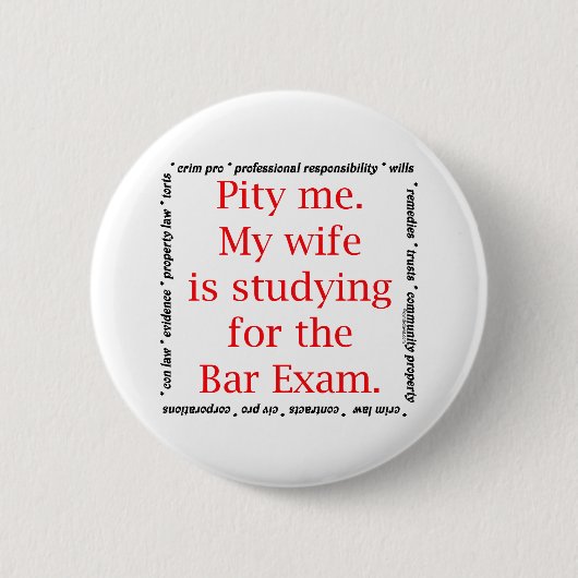 Jammer dat ik...vrouw ronde button 5,7 cm (Voorkant)