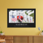 Jammer genoeg: Inspirerend prijsopgave Canvas Afdruk (Insitu (Woonkamer))