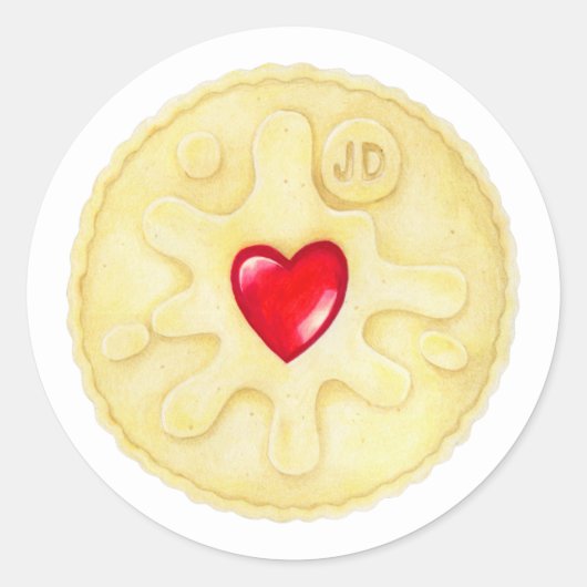 Jammie Dodger Biscuit Sticker (Voorkant)