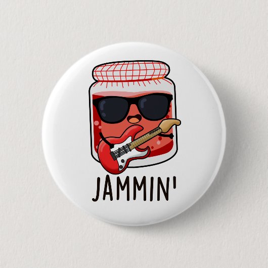 Jammin Funny Rocker Jam Pun Ronde Button 5,7 Cm (Voorkant)