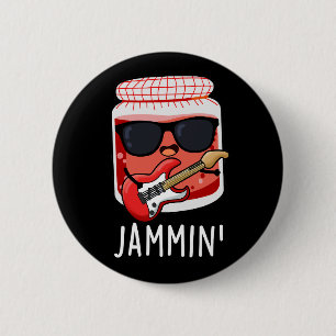 Jammin Funny Rocker Jam Pun Ronde Button 5,7 Cm