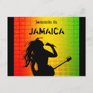 Jammin in Jamaïque Reggae Rastaman Carte Postale R