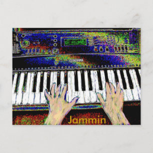 Jammin-toetsenbordBriefkaart Briefkaart