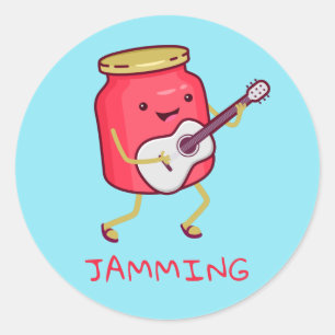 Jamming Pun Ronde Sticker