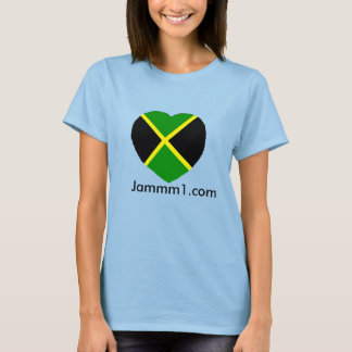 Jammm1 dames ringer t-shirt, ik hou van Jamaica T-shirt