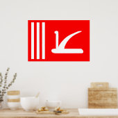 Jammu Kashmir, Indiase vlag Poster (Keuken)