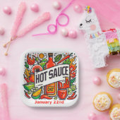 Jan 22nd - Hete Saus Dag Papieren Bordje (Feest)