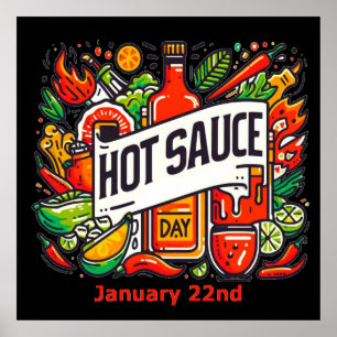 Jan 22nd - Hete Saus Dag Poster