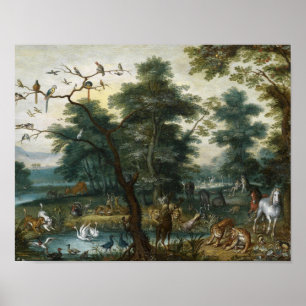 Jan Brueghel the Younger - Paradise Landscape Poster