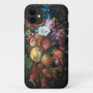 Jan Davidsz de Heem, Festoon van Fruit en Bloemen iPhone 11 Hoesje