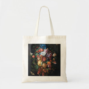 Jan Davidsz de Heem, Festoon van Fruit en Bloemen Tote Bag