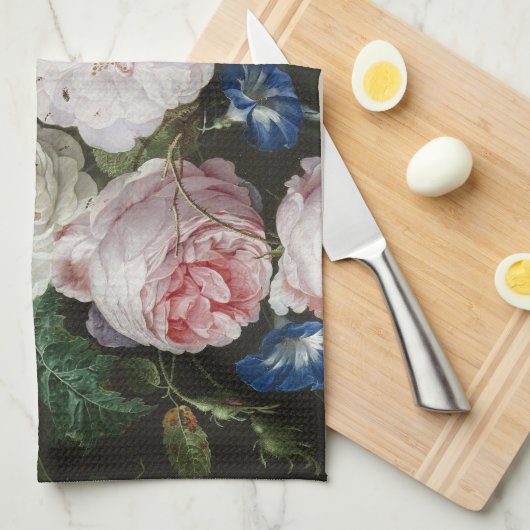 Jan Davidsz. De Heem - stilstaand leven met bloeme Theedoek (Quarter Fold)