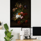 Jan Davidsz de Heem, Vaas met bloemen, 1700 Poster (Thuiskantoor)