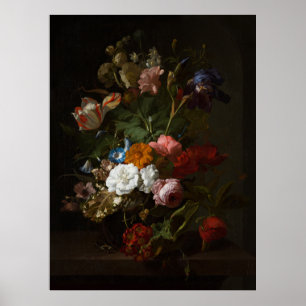 Jan Davidsz de Heem, Vaas met bloemen, 1700 Poster