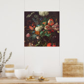 Jan Davidsz de heem - vaas van bloemen Poster (Keuken)