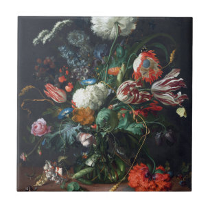 Jan Davidsz de Heem Vase of Flowers Tegeltje