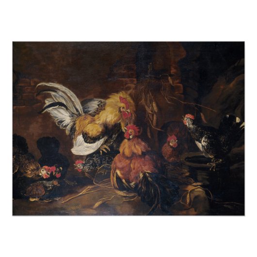 Jan Fyt Cockfight Perfect Poster (Voorkant)