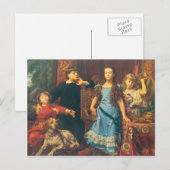 Jan Matejko:Portret van de vier kinderen van de ku Briefkaart (Voorkant / Achterkant)