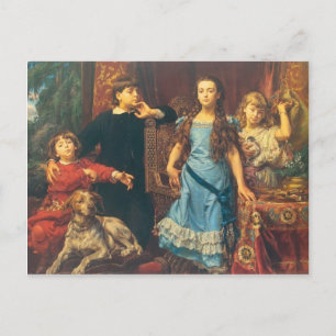 Jan Matejko:Portret van de vier kinderen van de ku Briefkaart