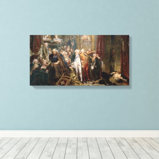 Jan Matejko Rejtan, of de Herfst van Polen Canvas Afdruk (Insitu (Houten vloer))