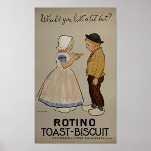 Jan Rinke - Poster met rotinoosterkoekjes