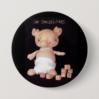 Jan Shackelford Piglet Button