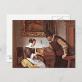 Jan Steen - De Harpsichord Lesson Briefkaart (Voorkant / Achterkant)