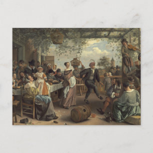 Jan Steen, het dansende echtpaar Briefkaart
