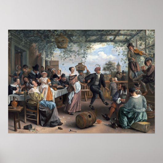 Jan Steen Het danspaar Poster (Voorkant)