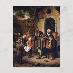 Jan Steen- Little collector Briefkaart