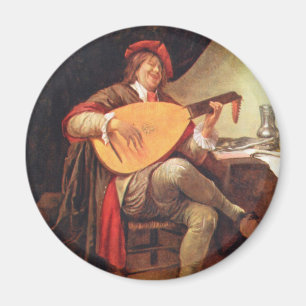 Jan Steen. Zelfportret met de lat Magneet