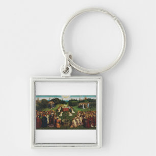 Jan van Eyck Aanbidding van het Lam Gods Kunst Sleutelhanger