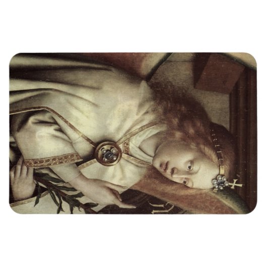 Jan van Eyck Angel, Genter Altar Fine  Magneet (Horizontaal)