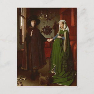 Jan van Eyck (ca. 1390-1441) The Arnolfini Portrai Briefkaart