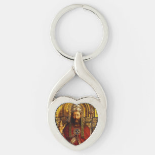 Jan van Eyck God de Vader op Troon Kunstschilderij Sleutelhanger