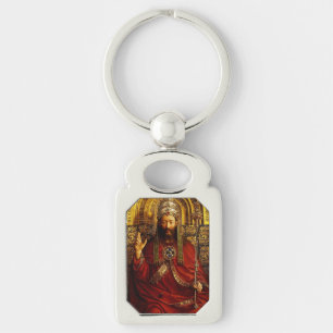 Jan van Eyck God de Vader op Troon Kunstwerk Sleutelhanger