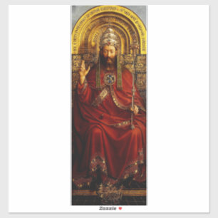 Jan van Eyck God de Vader op Troon Kunstwerk Sticker