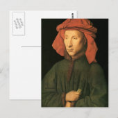 Jan van Eyck - Portret van Giovanni Arnolfini Briefkaart (Voorkant / Achterkant)