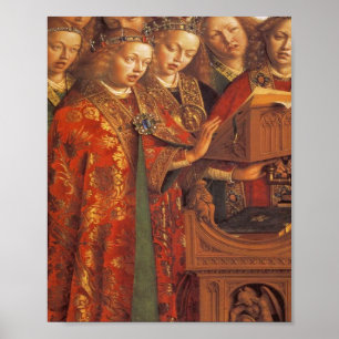 Jan Van Eyck - The Gent Altarpart - Singing Angel Poster